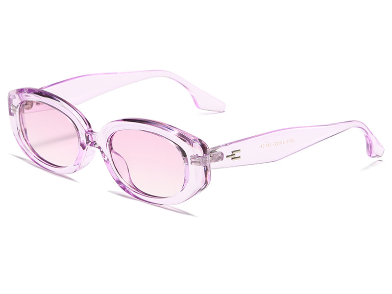 Oval PC Small-Frame Cat-Eye Retro UV400 Sunglasses WGSG3314