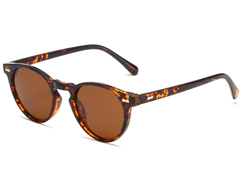 Retro Round-Frame Metal Polarised Blue-Light-Filtering Sunglasses WGSG3331