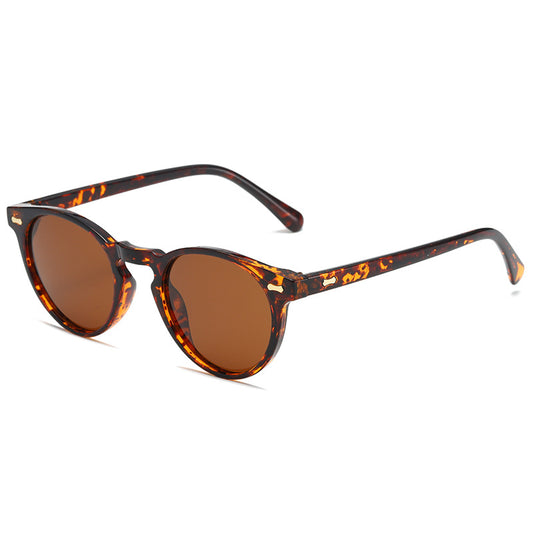 Retro Round-Frame Metal Polarised Blue-Light-Filtering Sunglasses WGSG3331