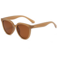 Premium Tea-Tinted Retro UV Protection PC Polarised Sunglasses - WGSG3333