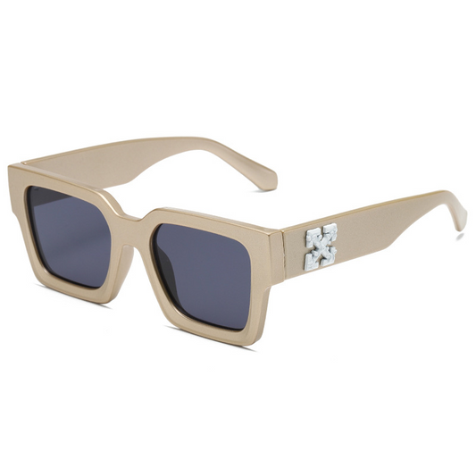 Square Vintage & Fashionable Snowflake-Style Heavy-Weight Unisex Sunglasses  WGSG3337 28g
