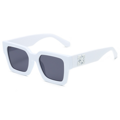 Square Vintage & Fashionable Snowflake-Style Heavy-Weight Unisex Sunglasses  WGSG3337 28g