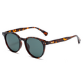 Polarised Round-Frame UV400 Super-light Sunglasses with Rice-Grain Rivet WGSG3408