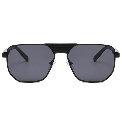 Vintage Double-Bridge Metal Aviator Sunglasses - UV Protection, WGSG3411