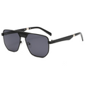 Vintage Double-Bridge Metal Aviator Sunglasses - UV Protection, WGSG3411