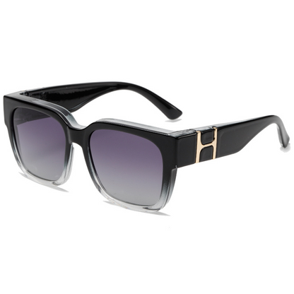 TR90 Polarised TAC Square-Frame Clip-On Sunglasses - UV Protection WGSG3429