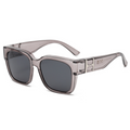 TR90 Polarised TAC Square-Frame Clip-On Sunglasses - UV Protection WGSG3429