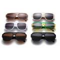 Square-Frame Double-Bridge Aviator-Style UV400 Sunglasses WGSG3452