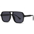 Square-Frame Double-Bridge Aviator-Style UV400 Sunglasses WGSG3452