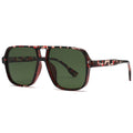 Square-Frame Double-Bridge Aviator-Style UV400 Sunglasses WGSG3452