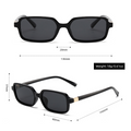 Polarised Petite Square Slim-Frame UV400 Sunglasses WGSG3488