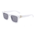 Retro-Chic Statement Square-Frame UV400 Sunglasses WGSG3490