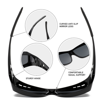 Polarised Cycling Clip-On UV-Night Vision Sport Sunglasses WGSG3491