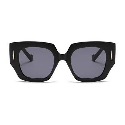 Fashion PC&Metal-Framed Oversized UV400 Sunglasses WGSG3496 47g