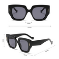 Fashion PC&Metal-Framed Oversized UV400 Sunglasses WGSG3496 47g