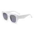 Fashion PC&Metal-Framed Oversized UV400 Sunglasses WGSG3496 47g