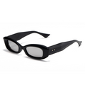 Rice-Grain Small Rectangular Cat-Eye UV400 Sunglasses WGSG3500
