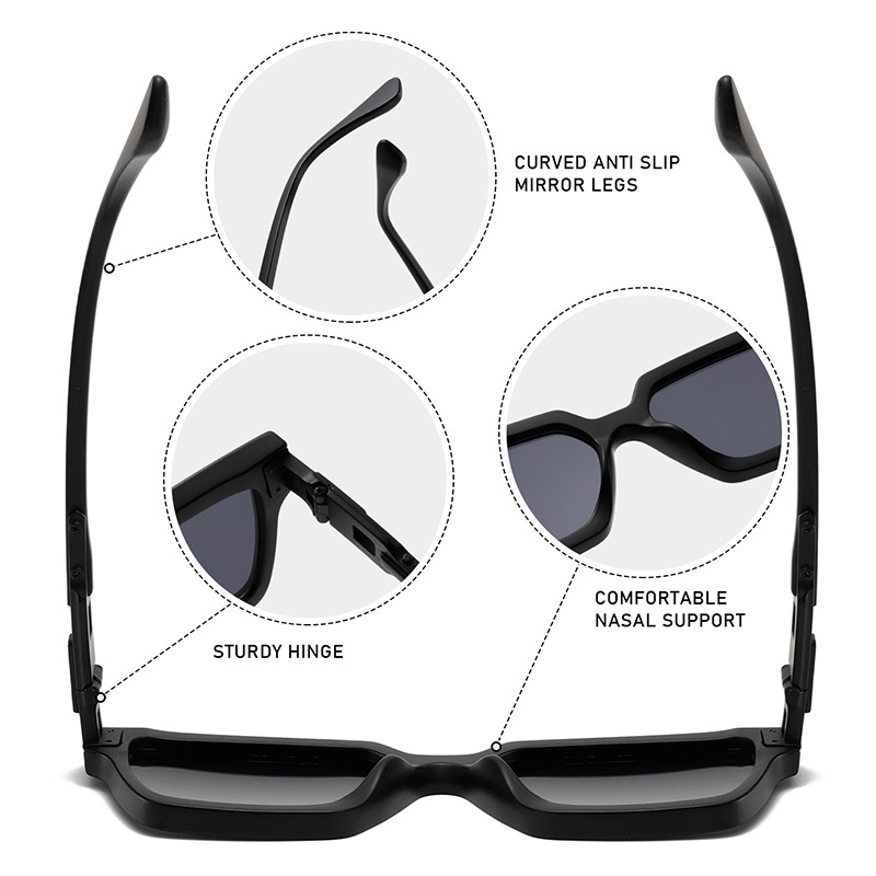 Metal Oversized Rectangular UV400 Sunglasses WGSG3506