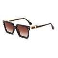 Metal Oversized Rectangular UV400 Sunglasses WGSG3506