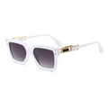 Metal Oversized Rectangular UV400 Sunglasses WGSG3506