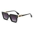 Metal Oversized Rectangular UV400 Sunglasses WGSG3506