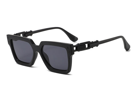 Metal Oversized Rectangular UV400 Sunglasses WGSG3506