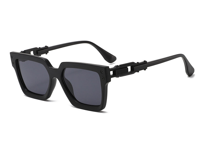 Metal Oversized Rectangular UV400 Sunglasses WGSG3506