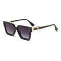 Metal Oversized Rectangular UV400 Sunglasses WGSG3506