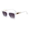 Metal Oversized Rectangular UV400 Sunglasses WGSG3506