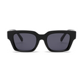 Frosted-Crystal Rectangular UV400 Retro Sunglasses WGSG3517