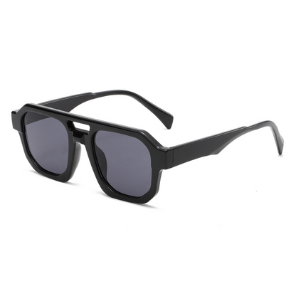 Double-Bridge Aviator PC Retro-Vintage Sunglasses WGSG3529