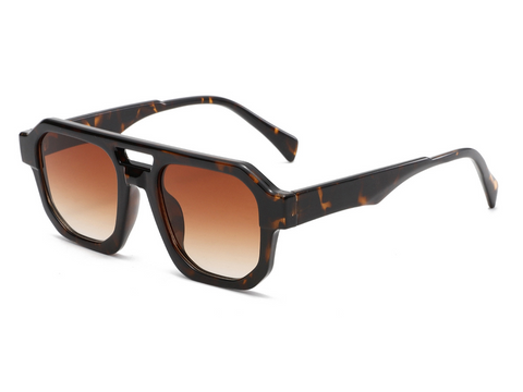 Double-Bridge Aviator PC Retro-Vintage Sunglasses WGSG3529