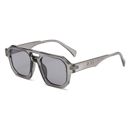 Double-Bridge Aviator PC Retro-Vintage Sunglasses WGSG3529