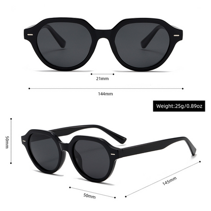 Fashion Retro Large Round Polarised PC Sunglasses WGSG3534