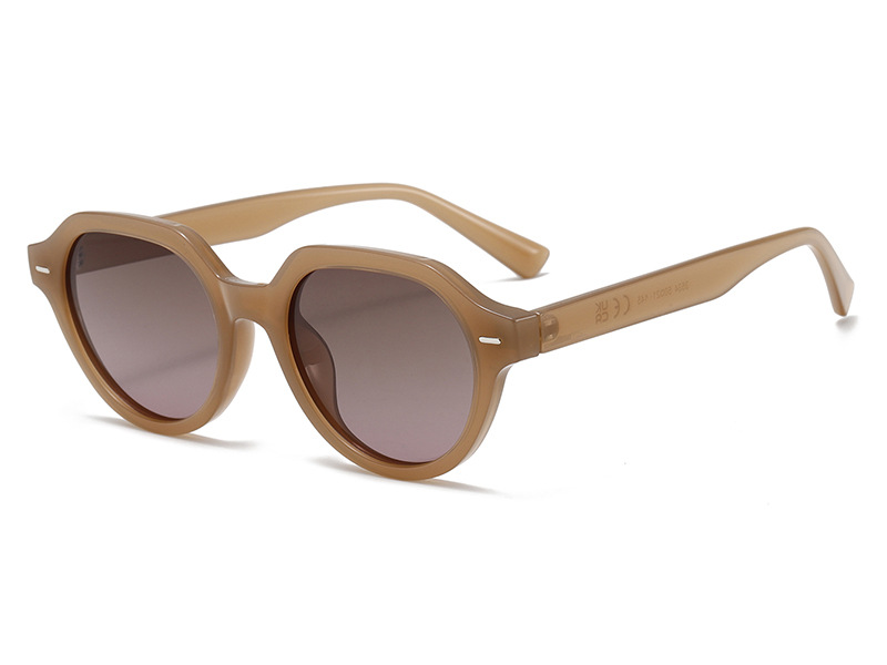 Fashion Retro Large Round Polarised PC Sunglasses WGSG3534
