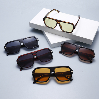 Retro Square Aviator UV400 Sunglasses WGSG3536