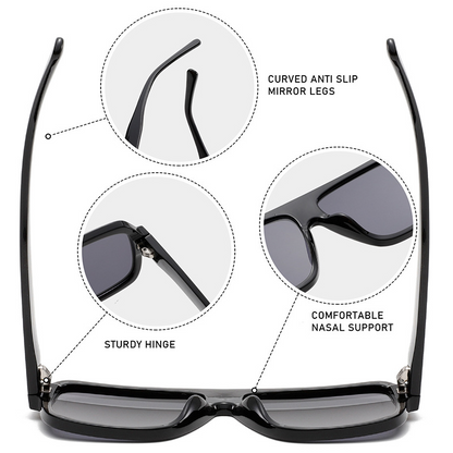 Retro Square Aviator UV400 Sunglasses WGSG3536