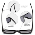 Retro Square Aviator UV400 Sunglasses WGSG3536
