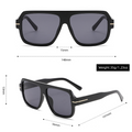 Retro Square Aviator UV400 Sunglasses WGSG3536