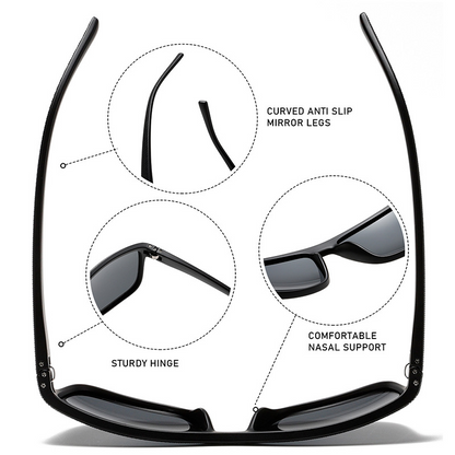 Sport Polarised Driving & Cycling Square-Framed UV Sunglasses WGSG3535