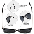 Retro Metal Dual-Purpose Polarised Sunglasses WGSG3582