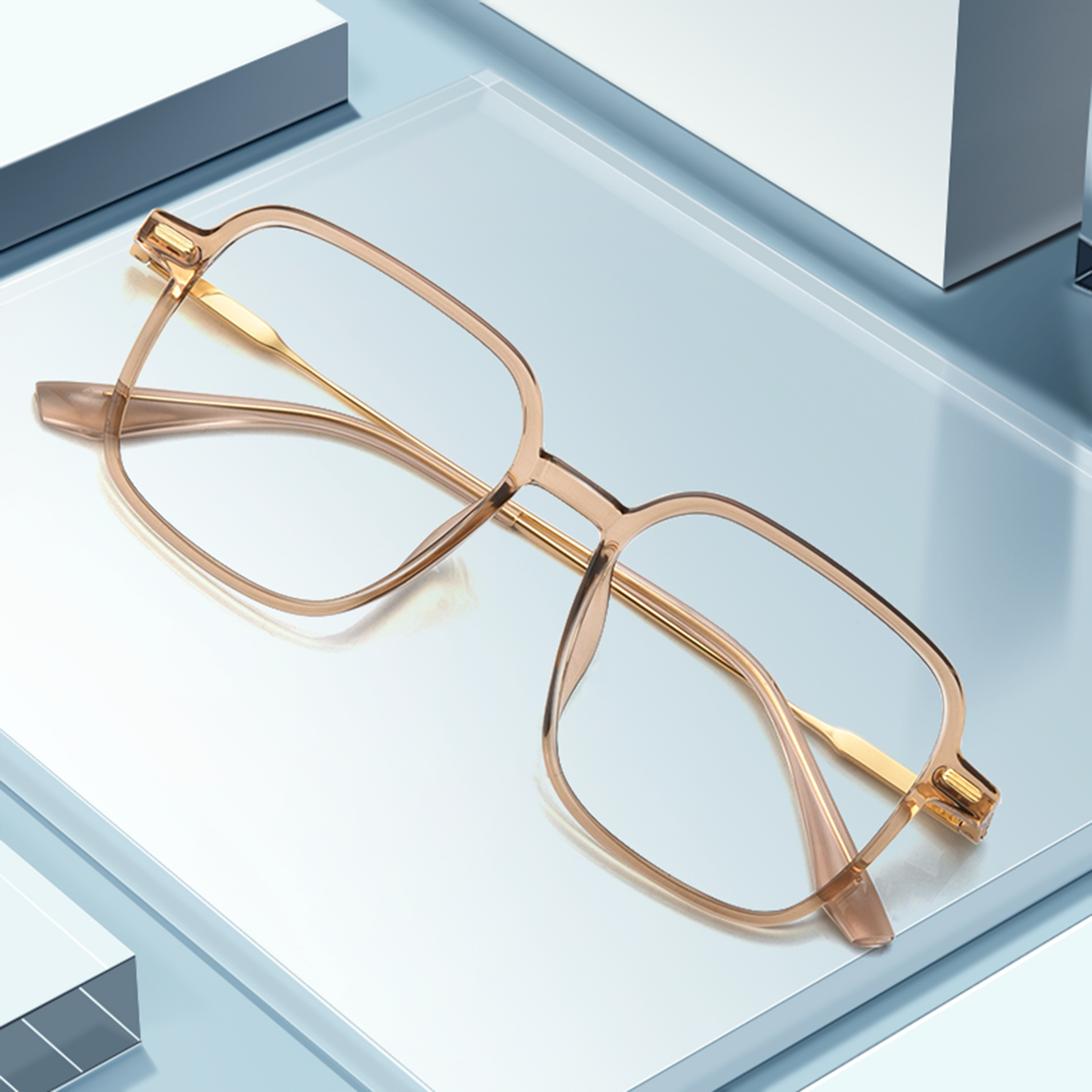 Retro TR & Titanium Glasses WGXHB98007F-WOOglasses