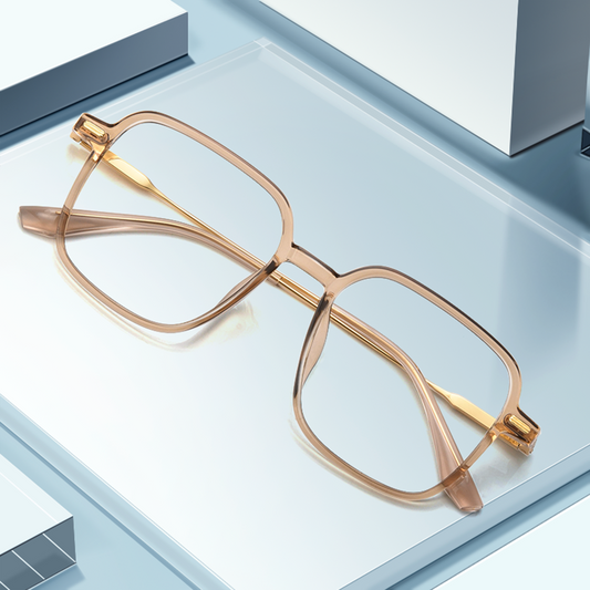 Retro TR & Titanium Glasses WGXHB98007F-WOOglasses