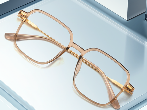 Retro TR & Titanium Glasses WGXHB98007F-WOOglasses