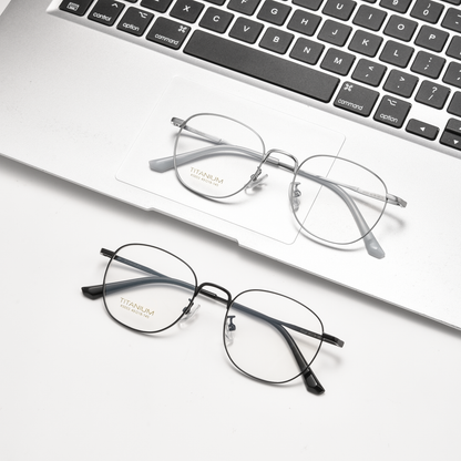 Retro Titanium Glasses WGXHK5053BSF-WOOglasses