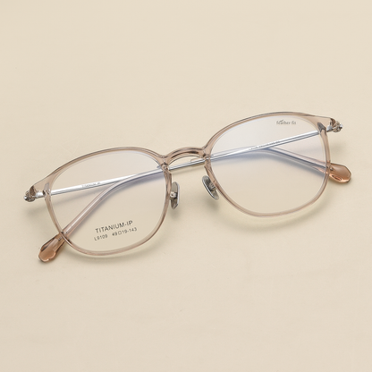 Retro TR & Titanium Glasses WGXHL9109Y-WOOglasses