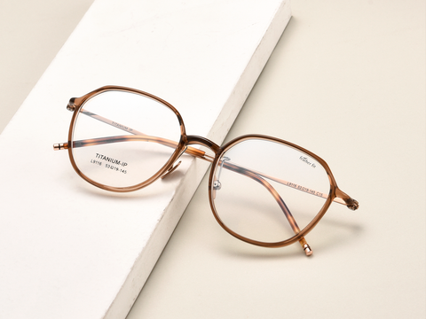 Retro TR & Titanium Glasses WGXHL9116Y-WOOglasses