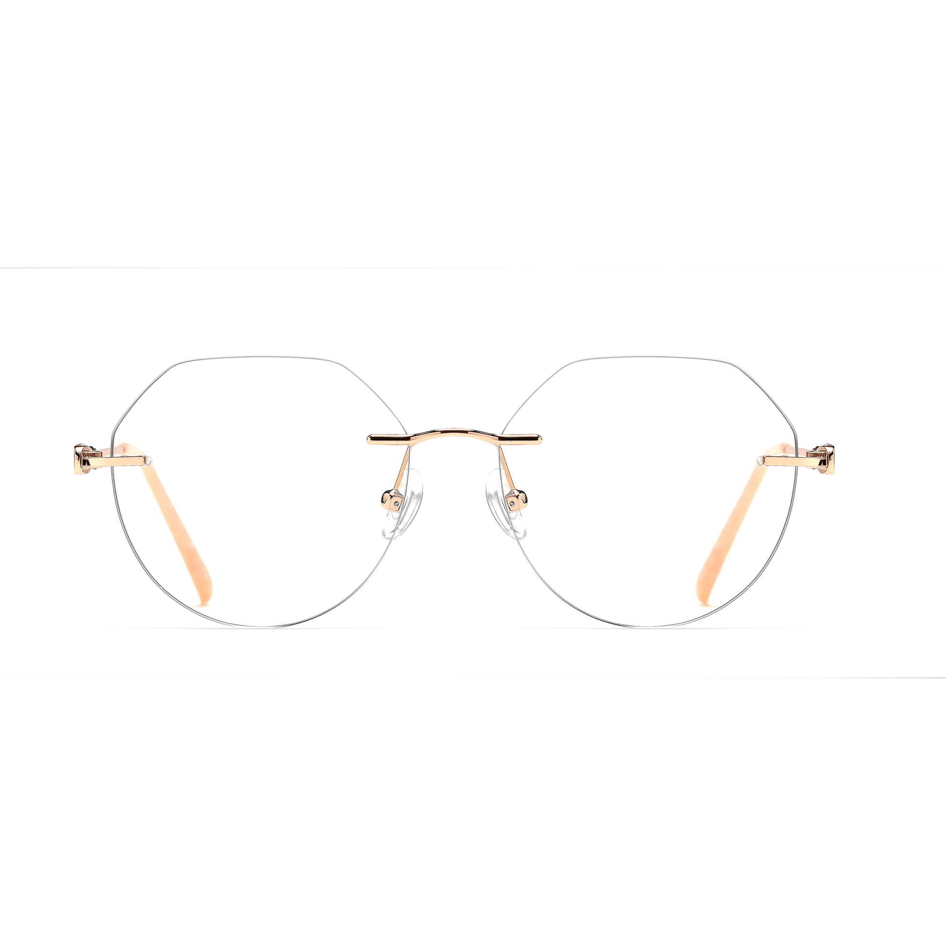 Classic Rimless Metal Glasses WGXHX1001WK-WOOglasses