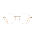 Classic Rimless Metal Glasses WGXHX1001WK-WOOglasses