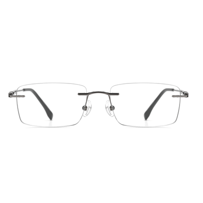 Classic Rimless Metal Glasses WGXHX1002WK-WOOglasses
